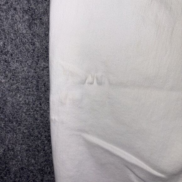 MOTHER  The Hustler Ankle Fray Jeans Womens Sz 29 White Fairest of them All Flaw - Picture 6 of 14